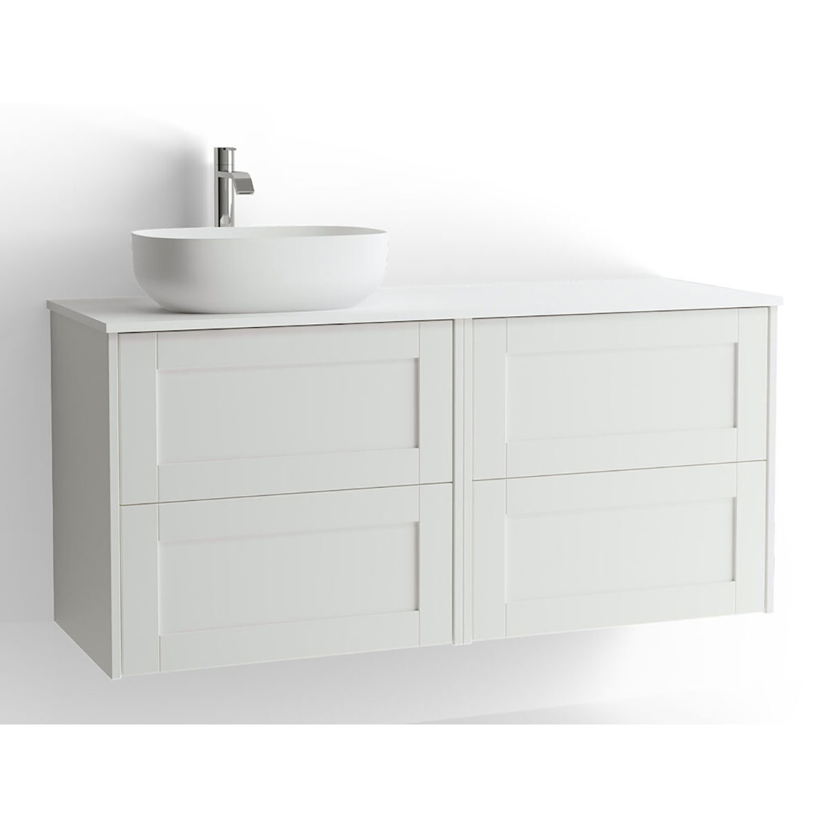 tvättställsskåp vedum mezzo frame 1200 med 4 lådor