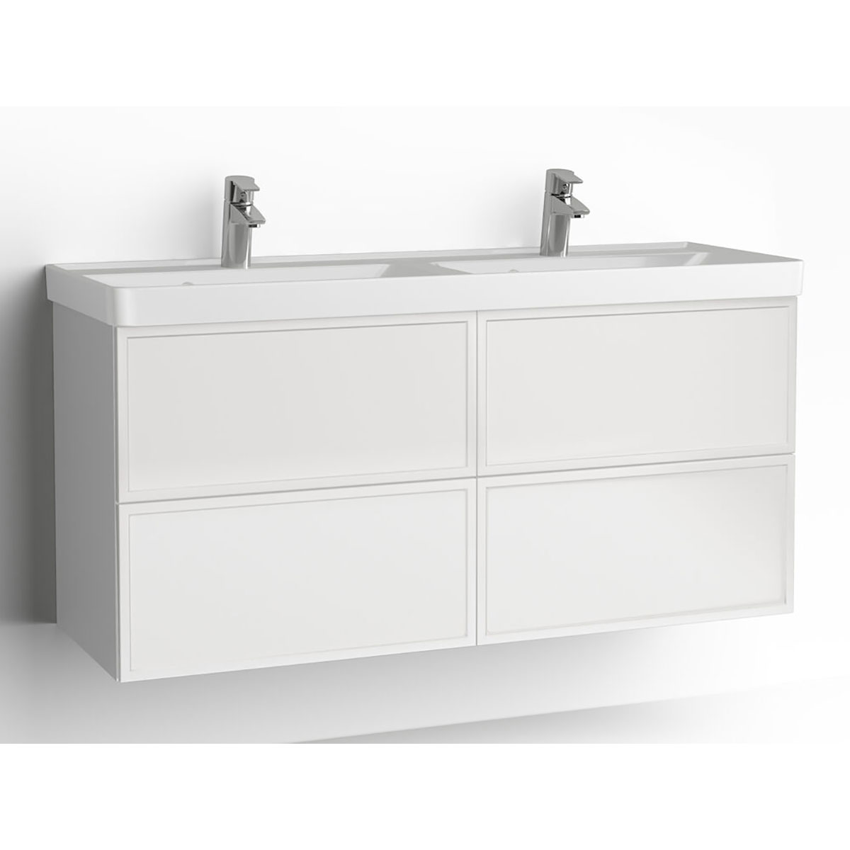 tvättställsskåp vedum mezzo 1200 dubbel med 4 lådor