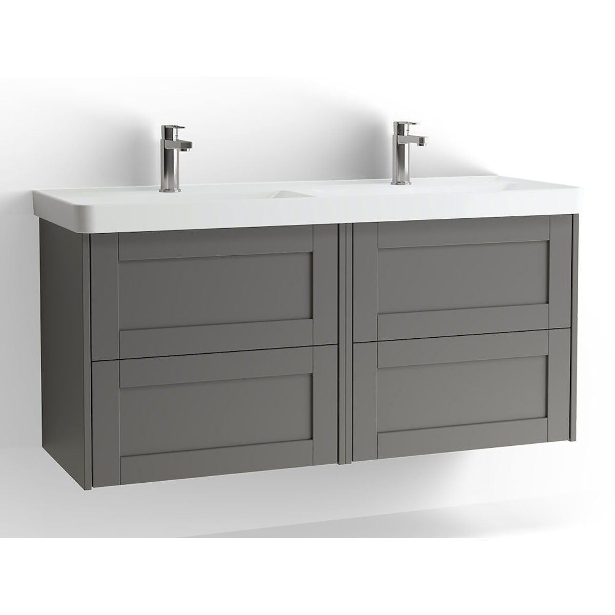 Tvättställsskåp Vedum Mezzo Frame 1200 Dubbel med 4 Lådor | badrum - badrumsmobler - tvattstallsskap-och-kommod | KakelKungen