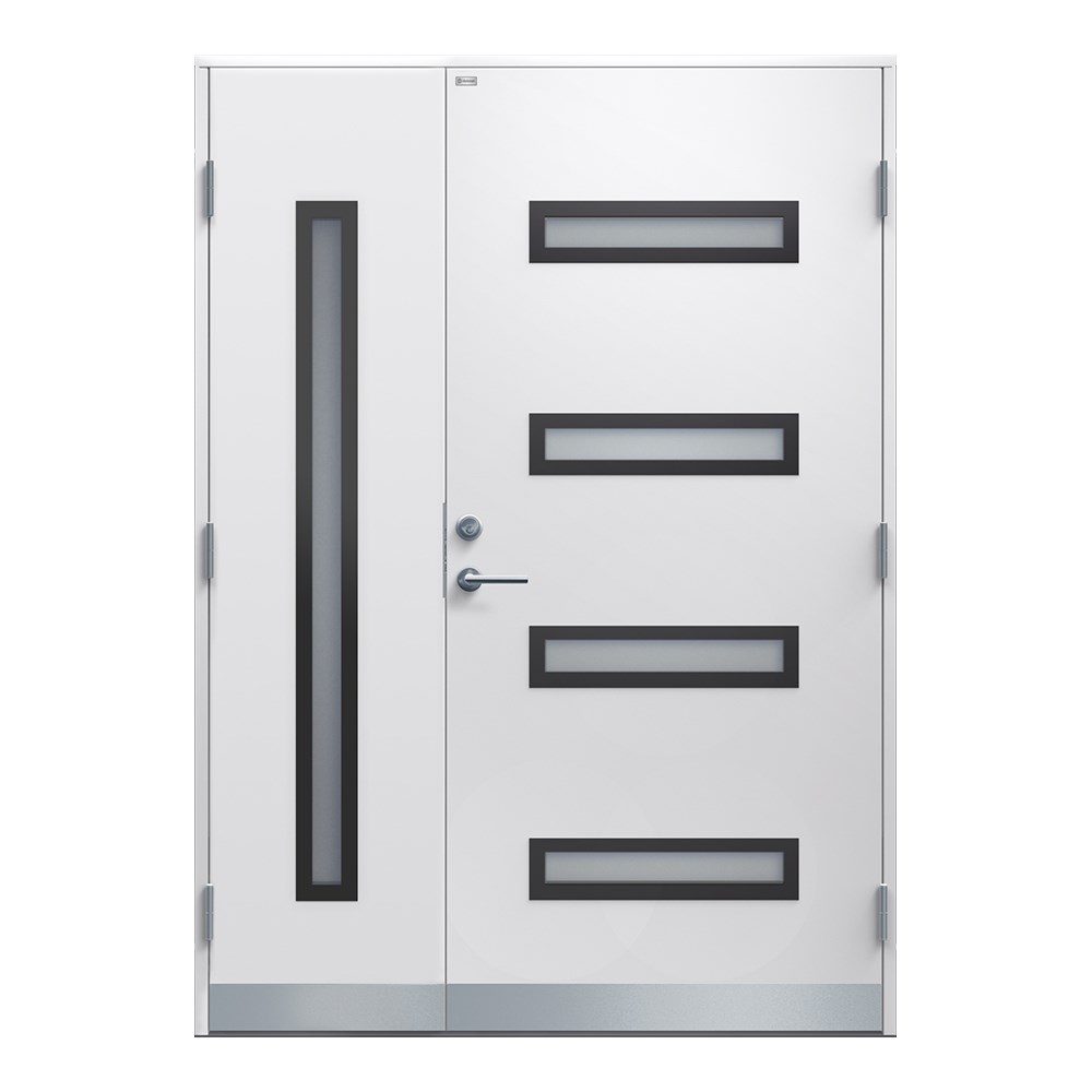 Ytterdør med Skåtefelt Diplomat Minnah Klart Glass