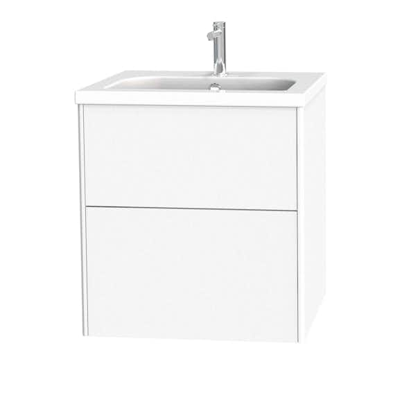 Tvättställsskåp Miller Badrum Brooklyn 60 med Lådor för Heltäckande Tvättställ