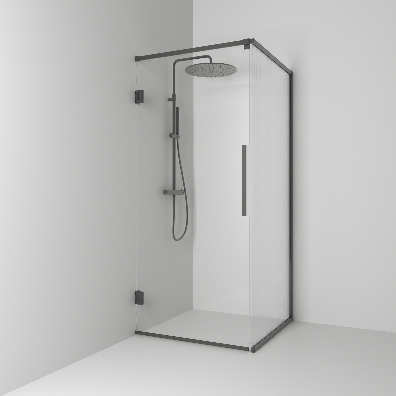 Duschhörn Svedbergs Langfoss Kombi 200 med Linjeglas | badrum - duschar - duschhorn | KakelKungen