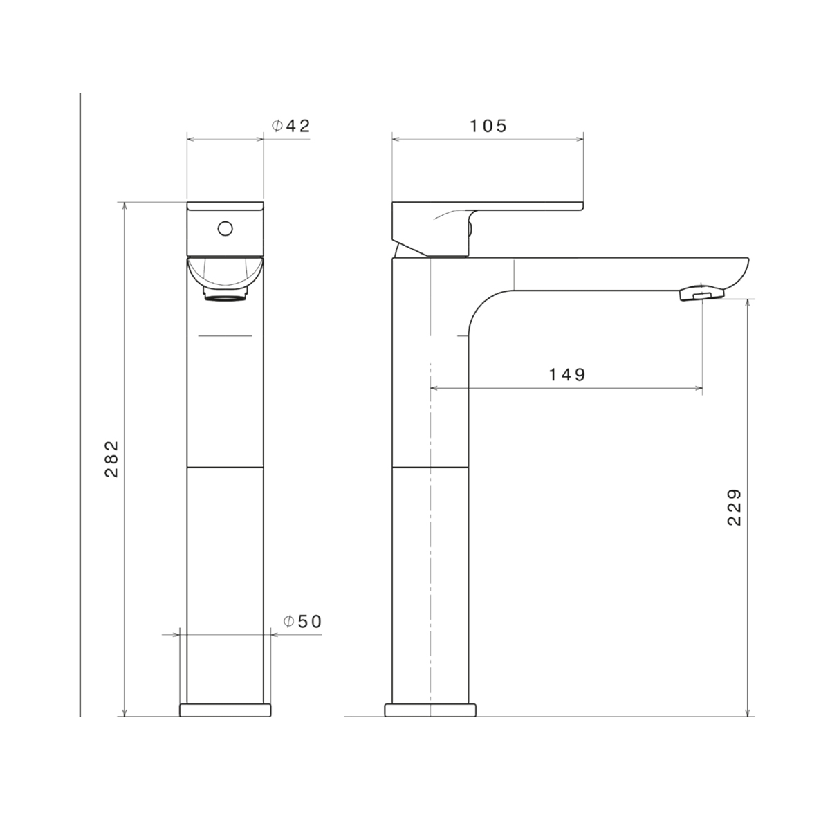 Servantbatteri Newform Extro Høy
