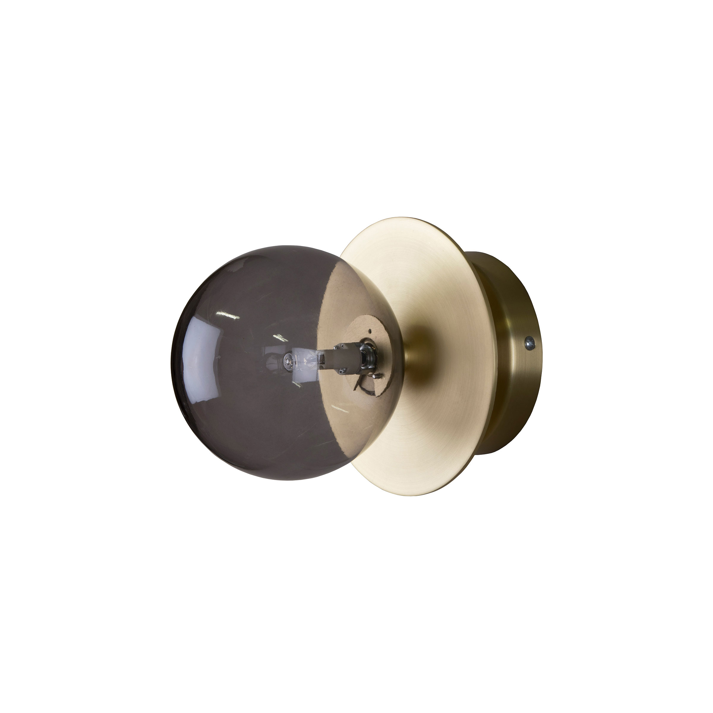 Vägglampa Globen Lighting Art Deco IP Rökfärgad/Borstad Mässing