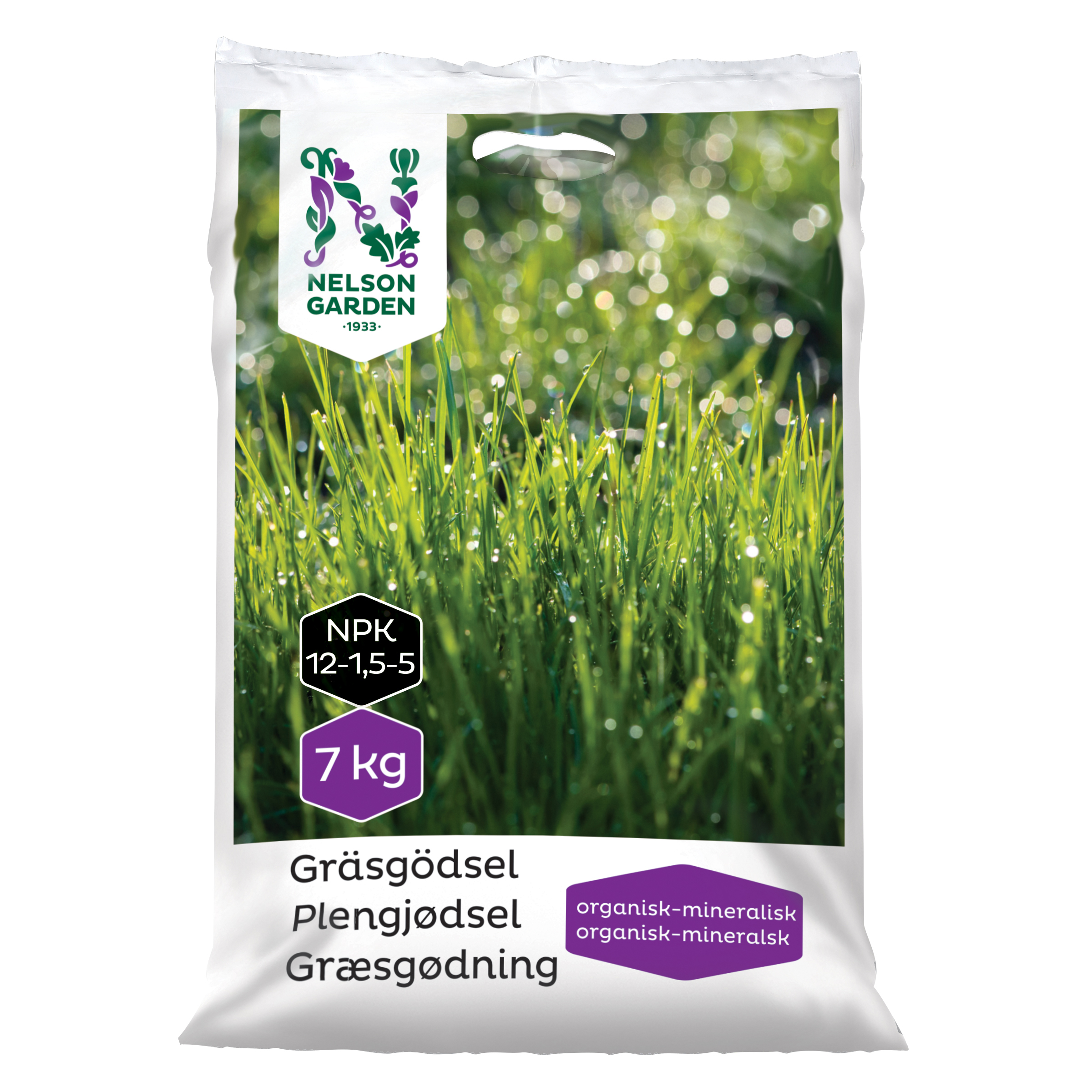 Gräsgödsel Nelson Garden Organisk-mineralisk 7 kg