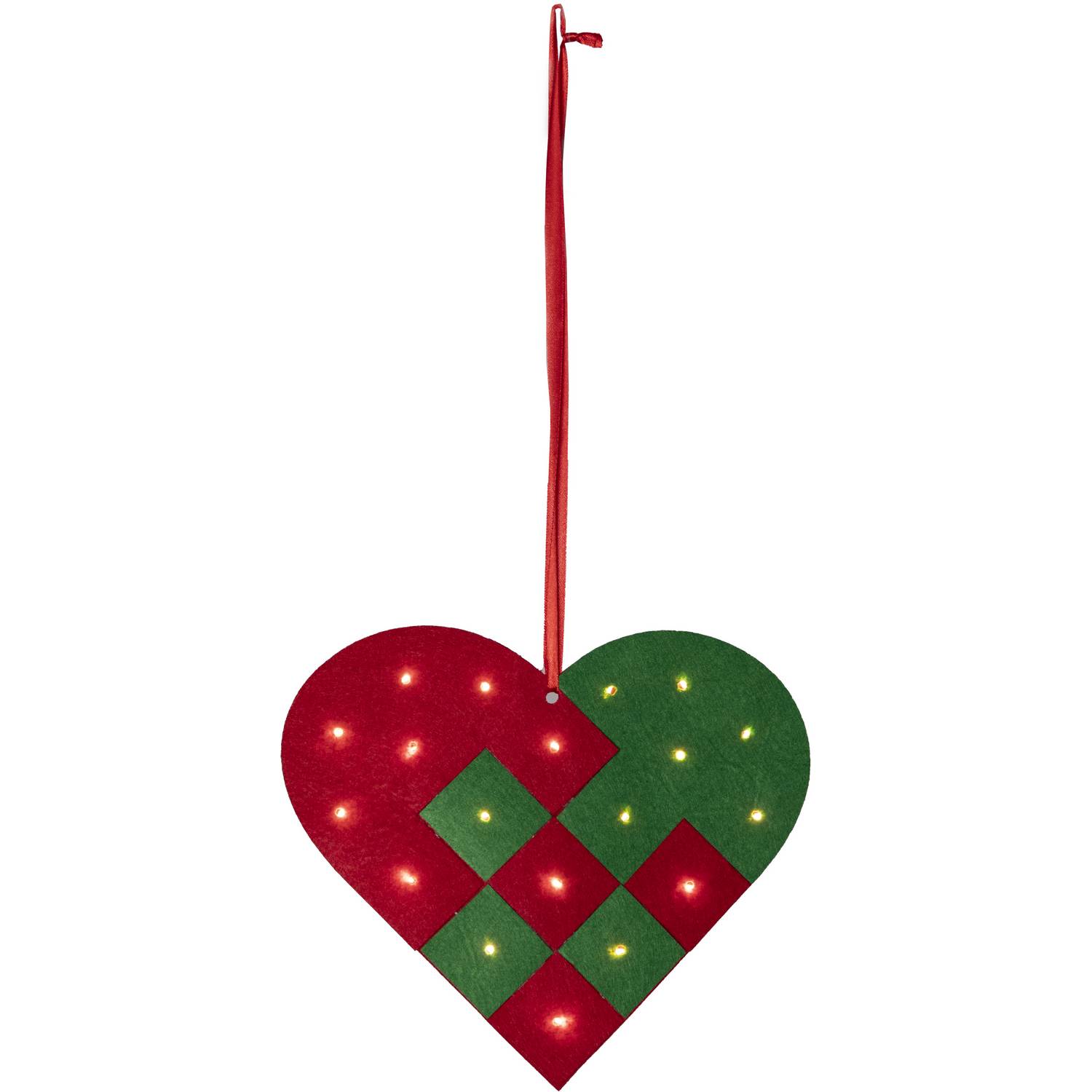 Hengende Dekorasjon Star Trading MERRY Hjerte med LED