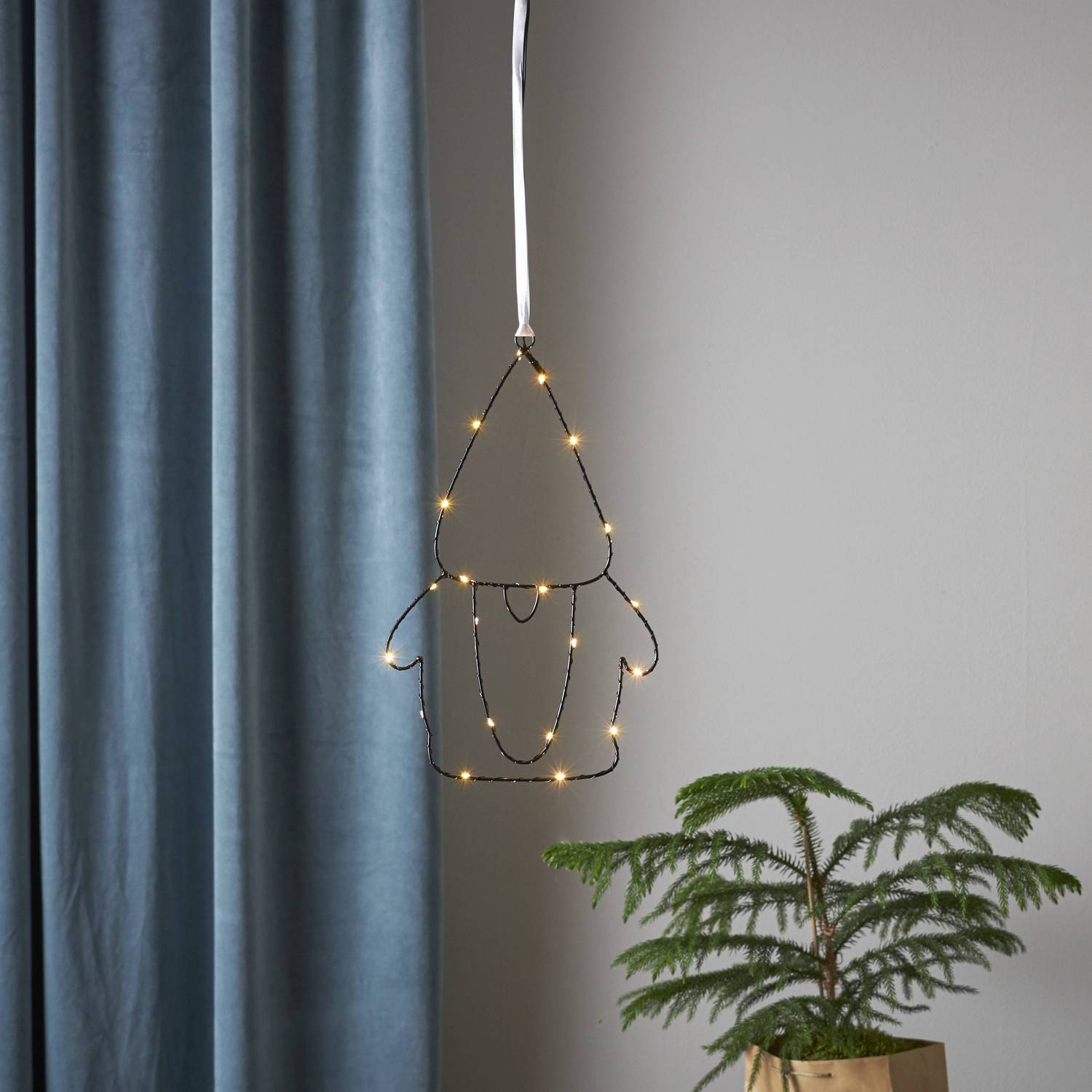 Juledekor Star Trading Santa Nisse med LED