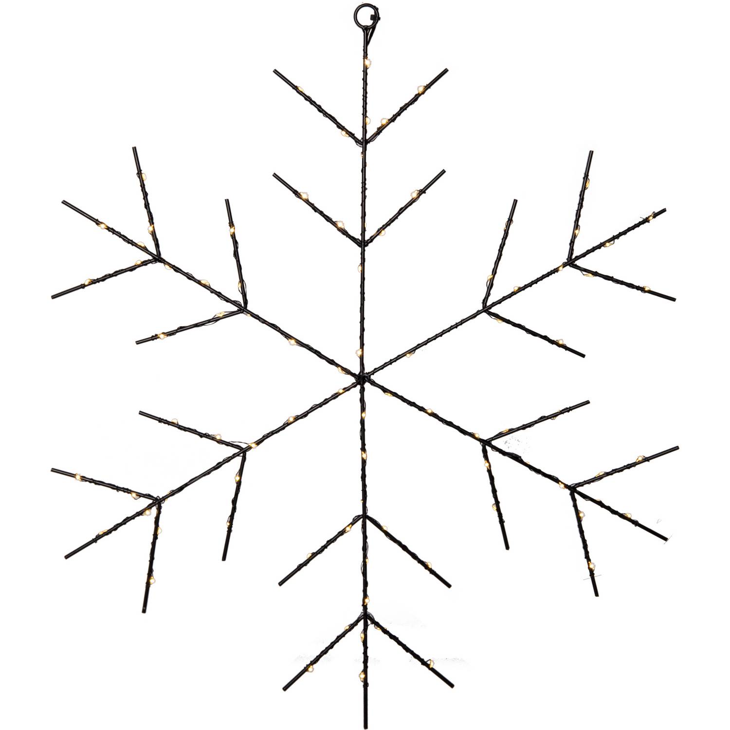 Hengende Dekorasjon Star Trading Niva Snøkrystaller i metall med LED