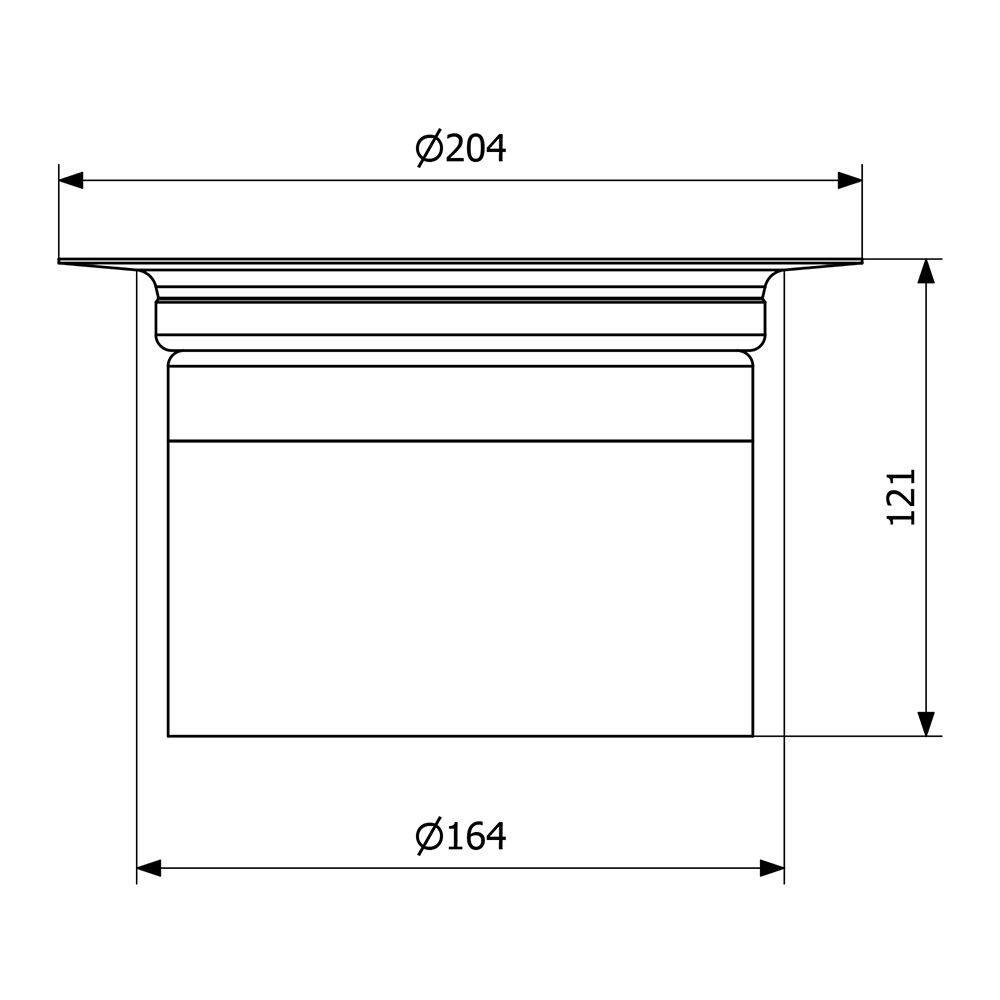Förhöjningsring Purus Rostfri Ø150