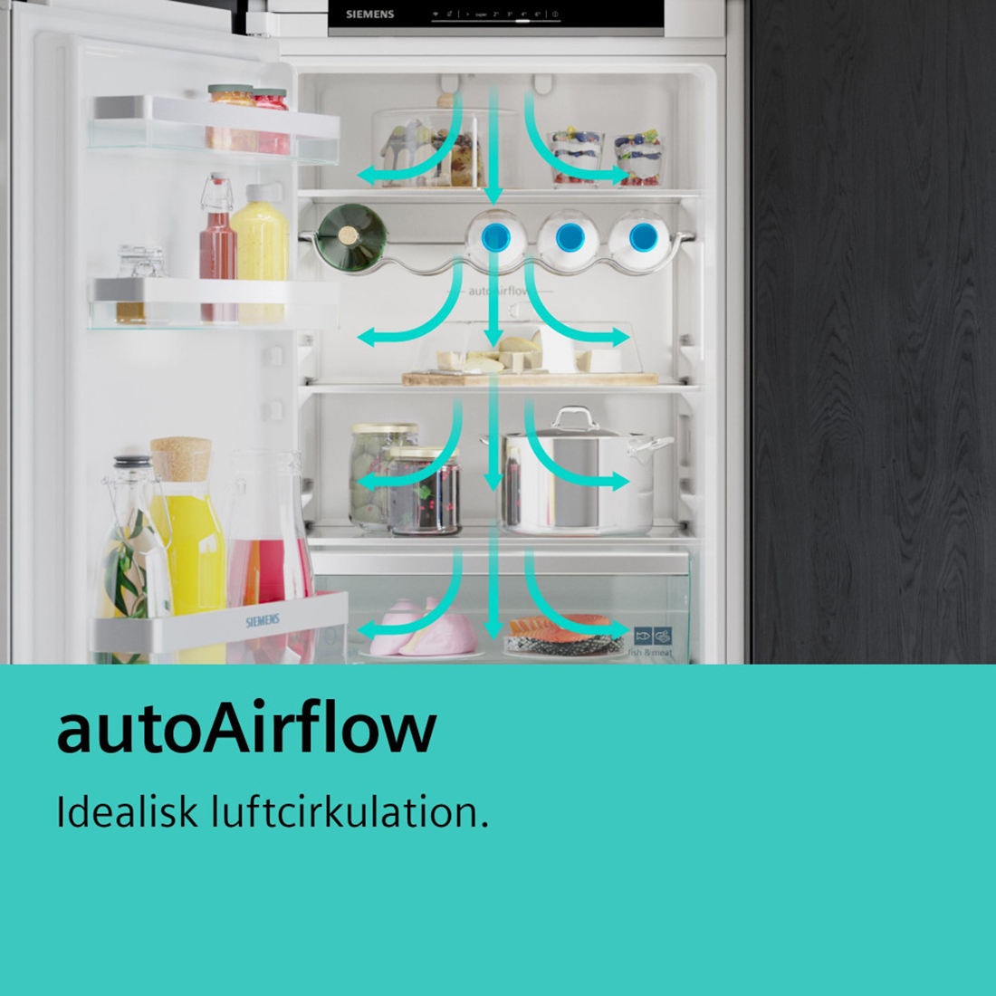 Helintegrert Kjøleskap Siemens iQ500 KI42LADD1 med fryseboks