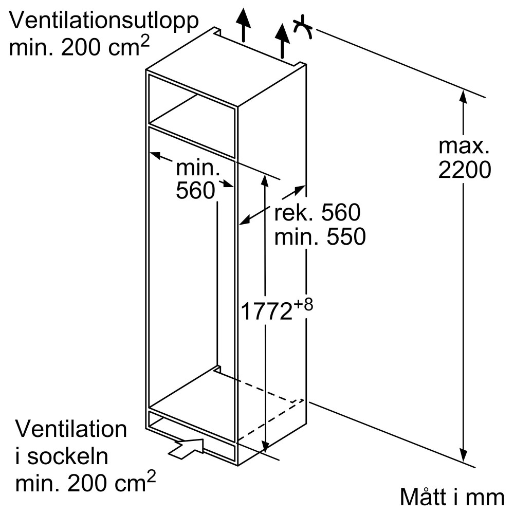 Kjøleskap Bosch KIR81ADD0 Serie 6