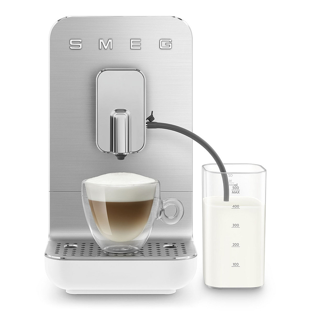Espressomaskin Smeg BCC13WHMEU Hvit med Innebygd Kaffekvern og Melkesystem