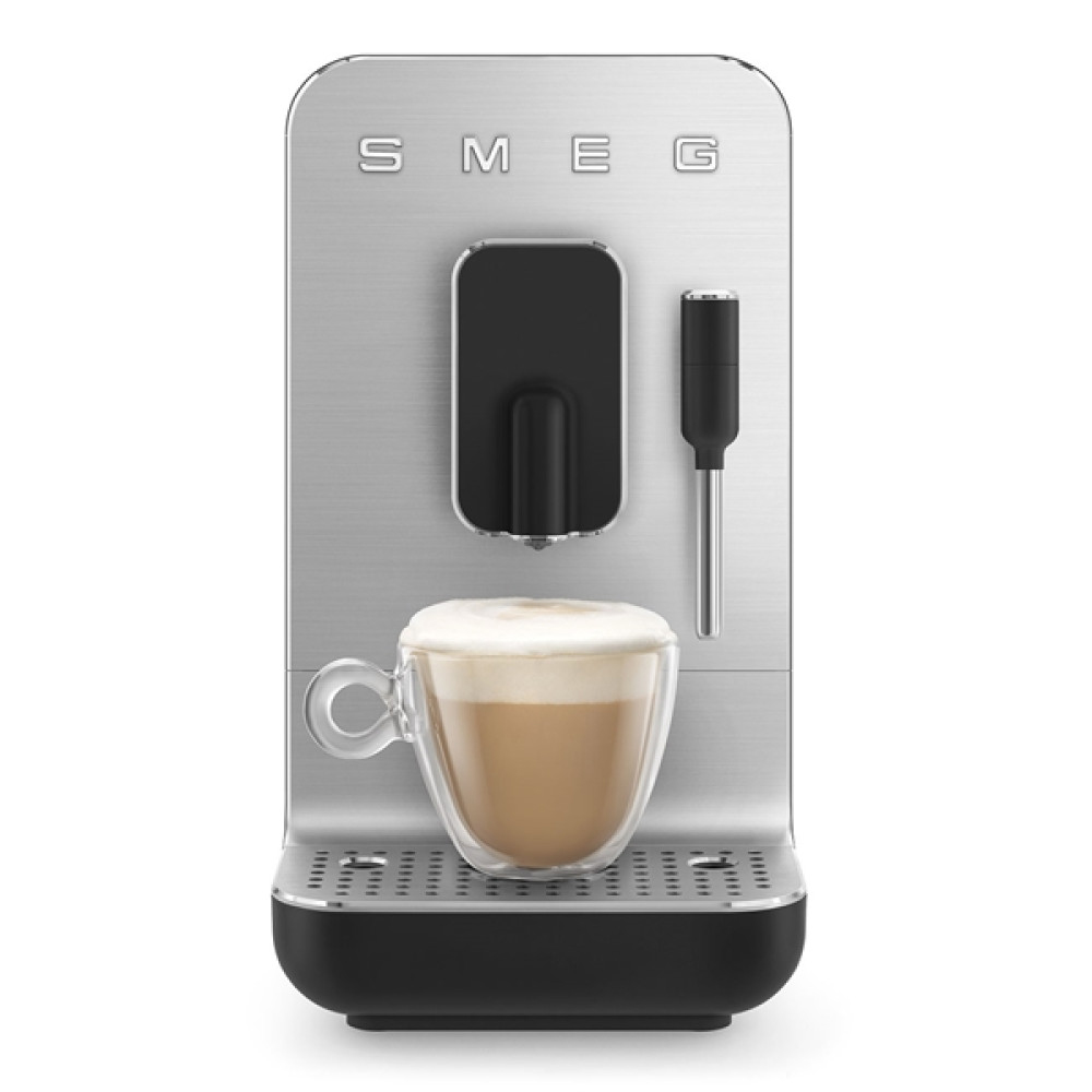 Espressomaskin Smeg BCC12BLMEU Kompakt Design med Innebygd Kaffekvern