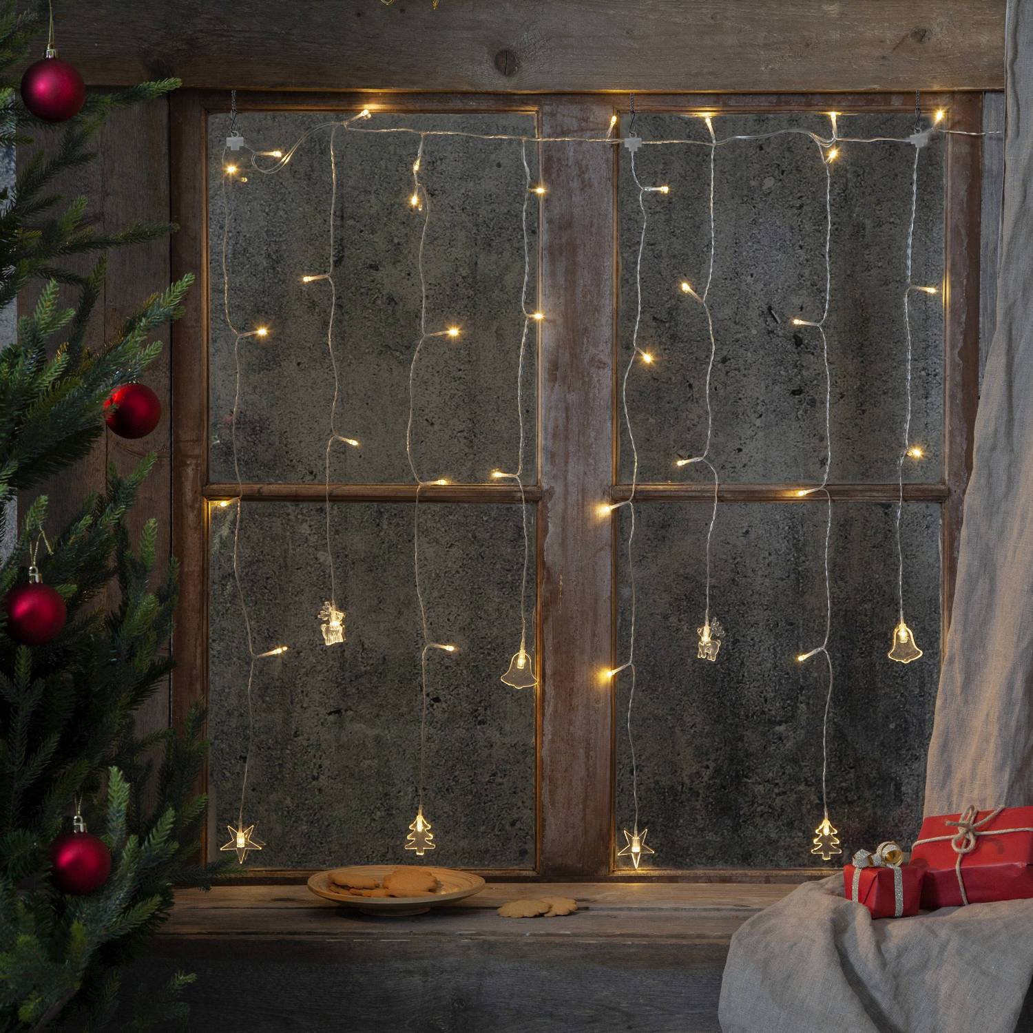 Lysgardin Star Trading Decy Hengende Gardinlenke LED