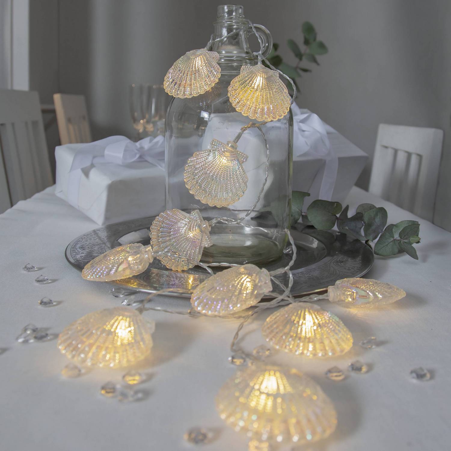 Lyslenke Star Trading Nacy Skjell Batteridrevet LED-lenke