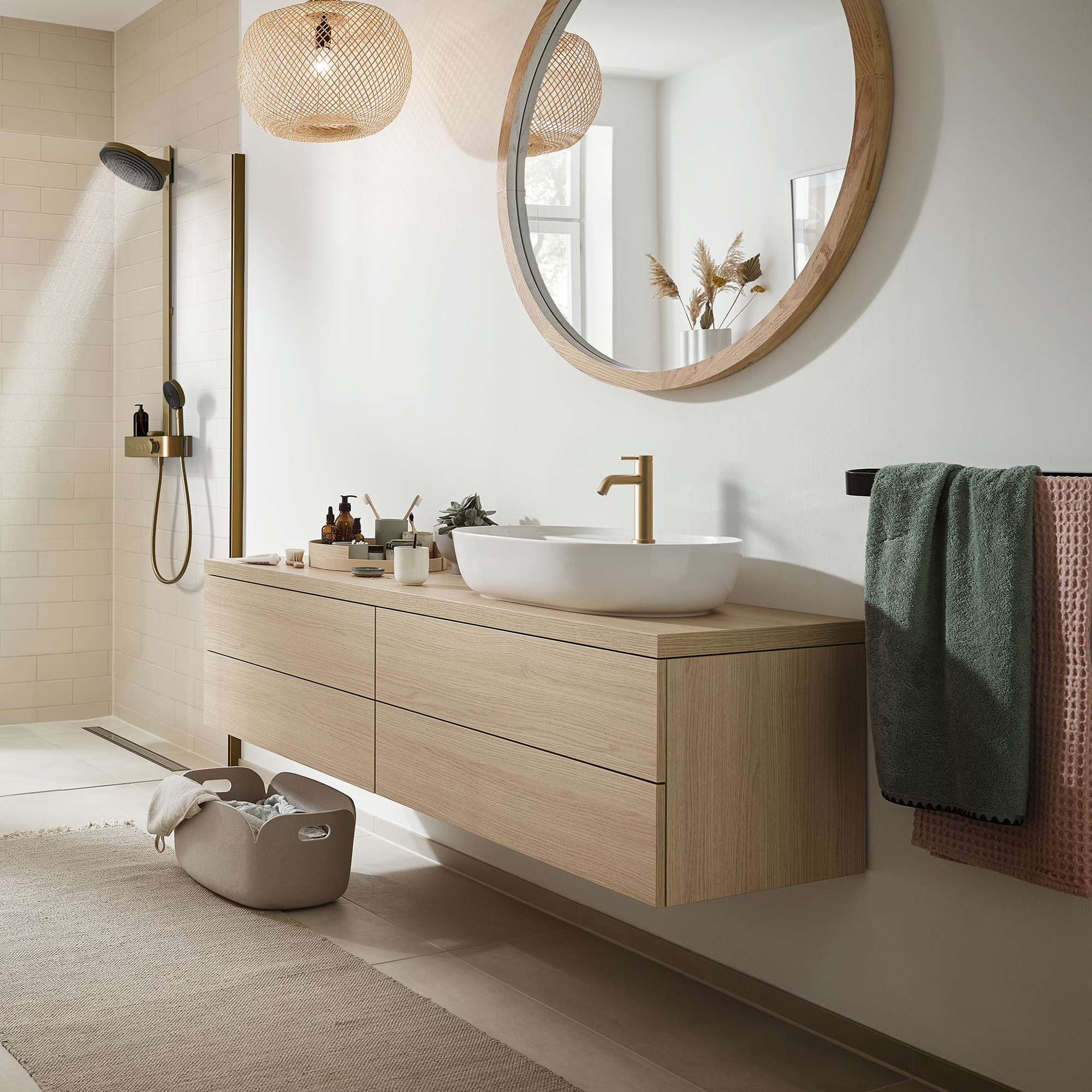 Tvättställsblandare Hansgrohe Tecturis S 110 EcoSmart+ utan Bottenventil