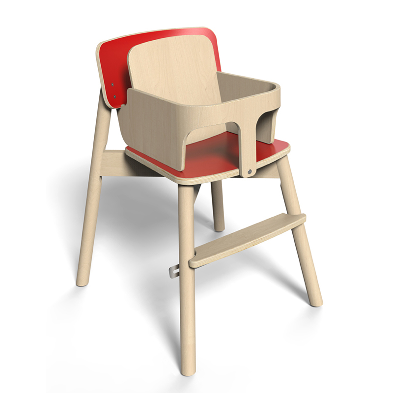 Barnstol ABA Skol Fanny med Bygelinsats Röd, Sitthöjd: 38 cm