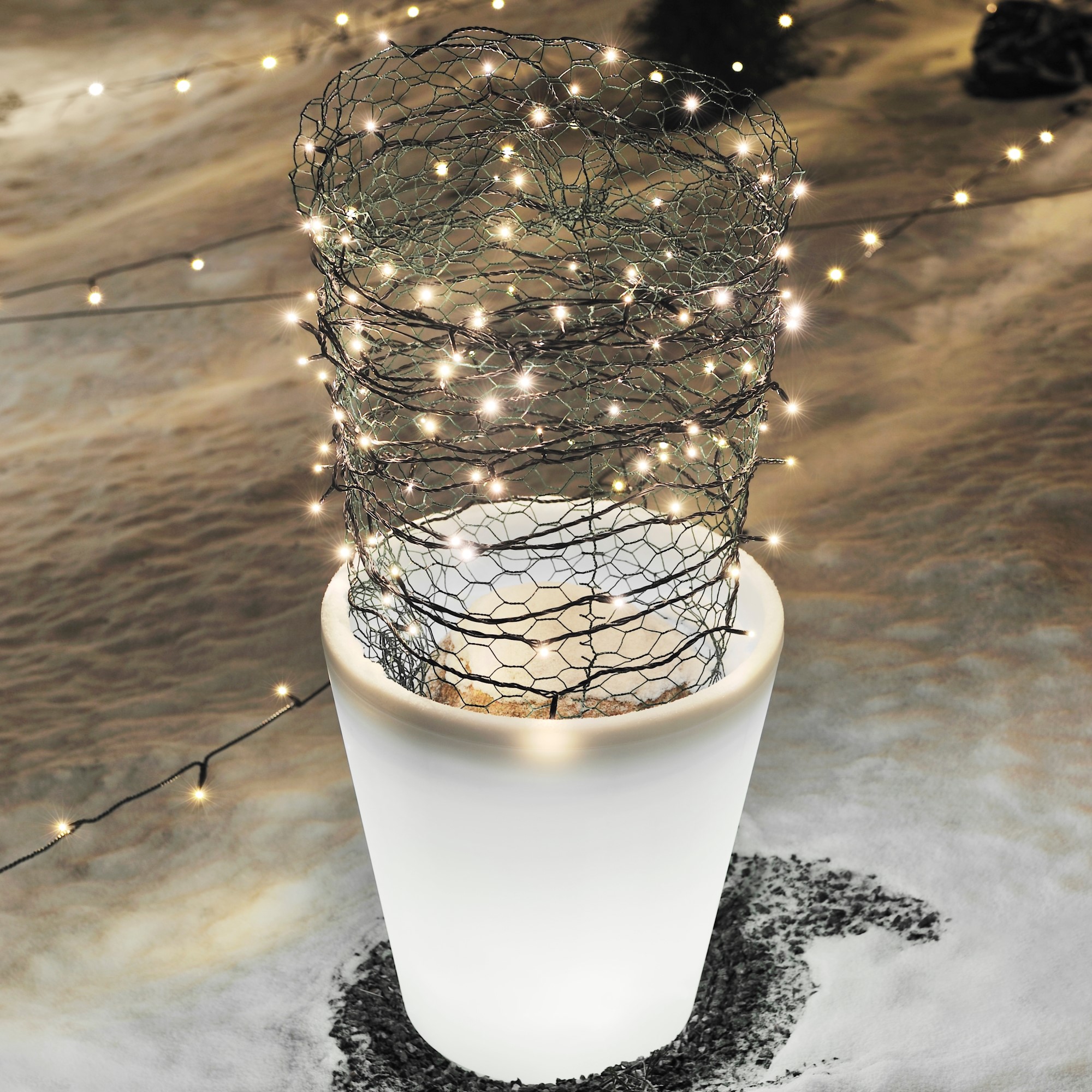 Blomsterpotte Gnosjö Konstsmide Assisi LED Plast Trafo IP44