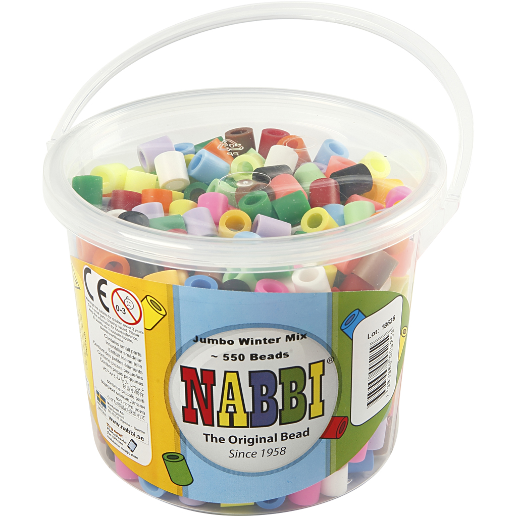 Rørperler Creativ Company Str 10x10 mm Hullstr 5,5 mm Jumbo 1 Pk