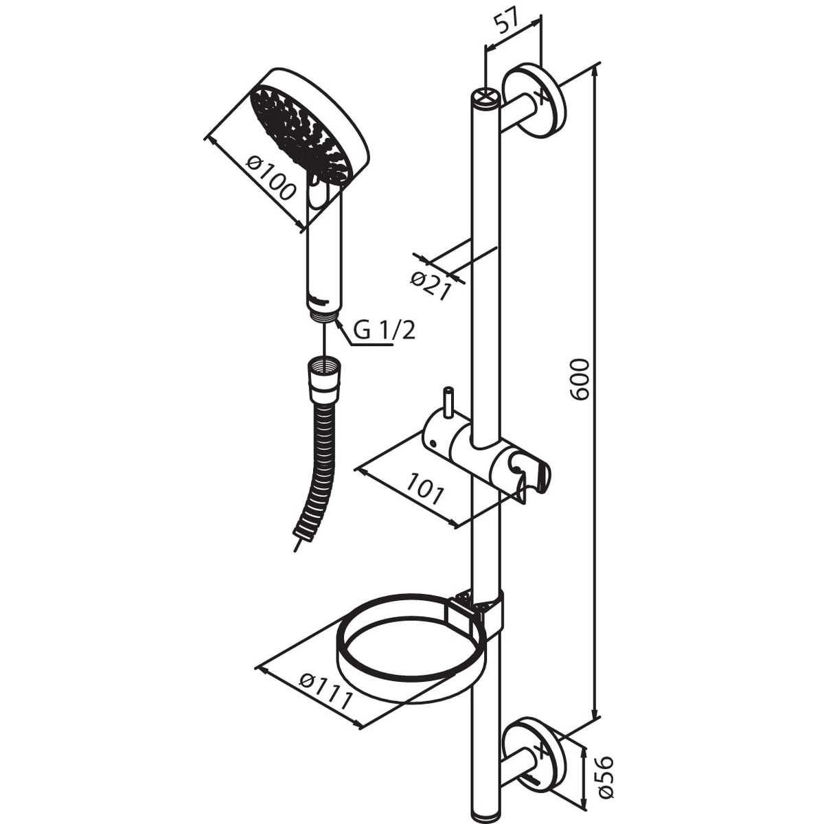 Dusjsett Damixa Kudos Grande