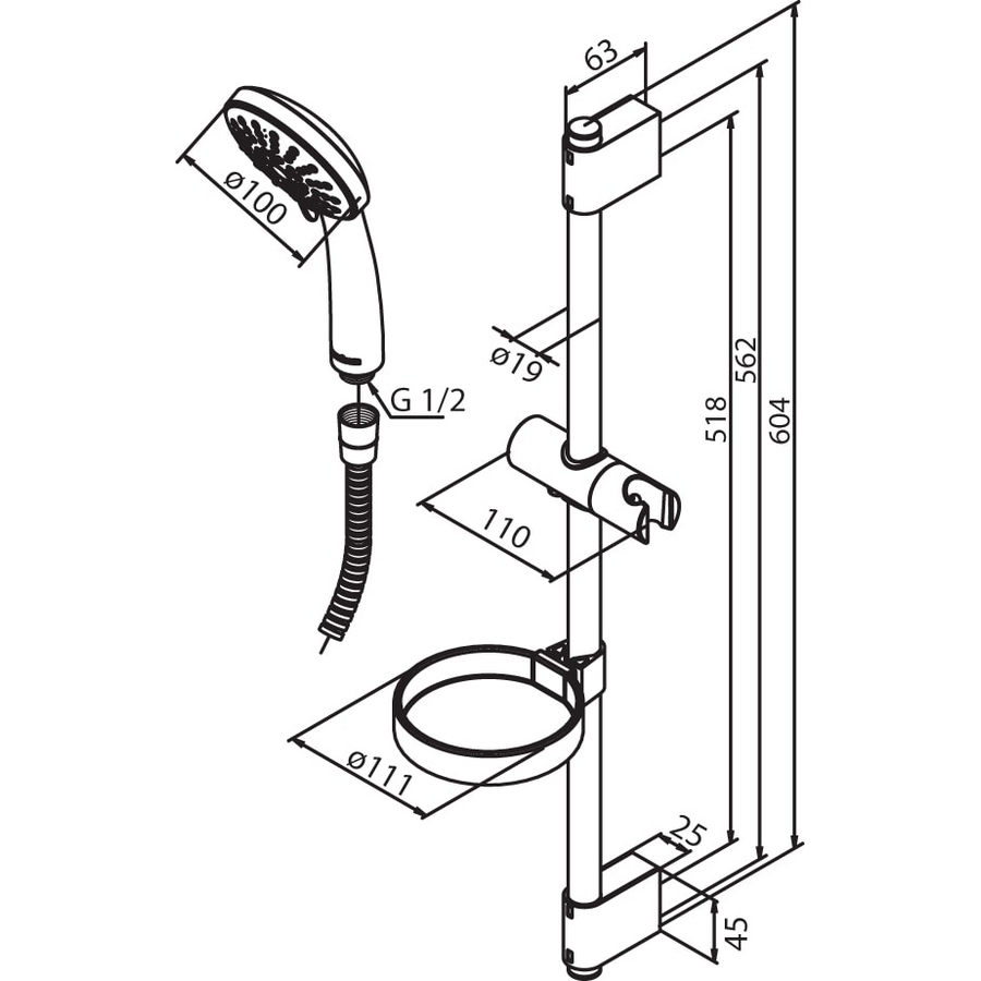 Dusjsett Damixa Fair Jet Plus