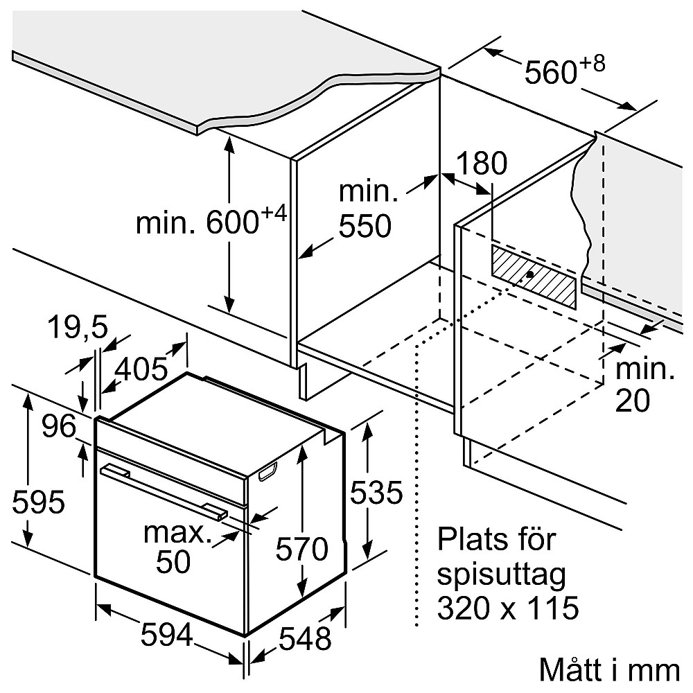 Innbyggingsovn Siemens HB271ABS3 iQ300