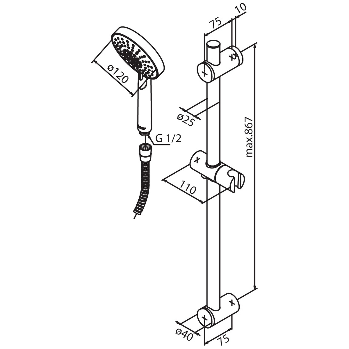 Dusjsett Damixa Kudos Plus