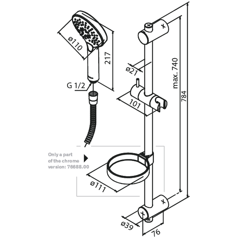 Duschset Damixa Silhouet Flex