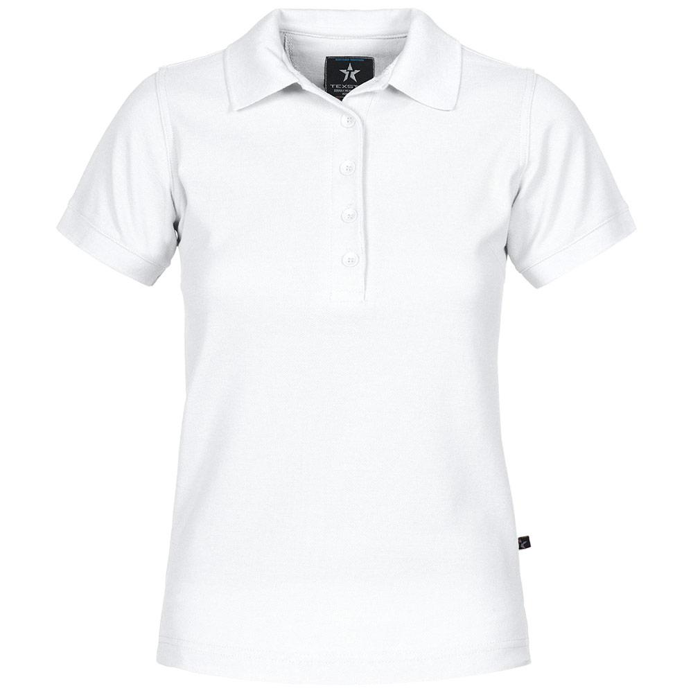 Pikétröja dam Texstar PSW3 Storlek: XS, Vit