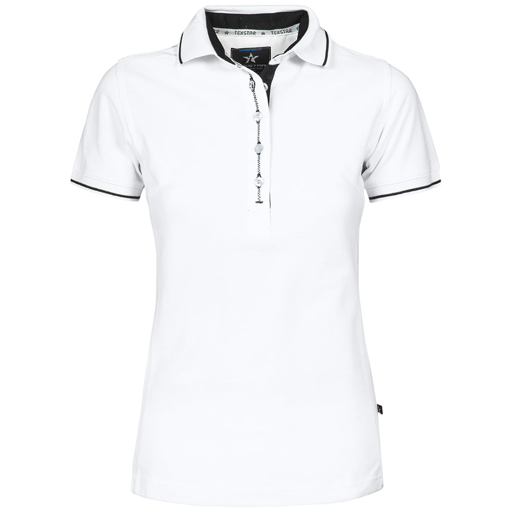 Pikétröja dam Texstar PSW5 Storlek: XL, Vit
