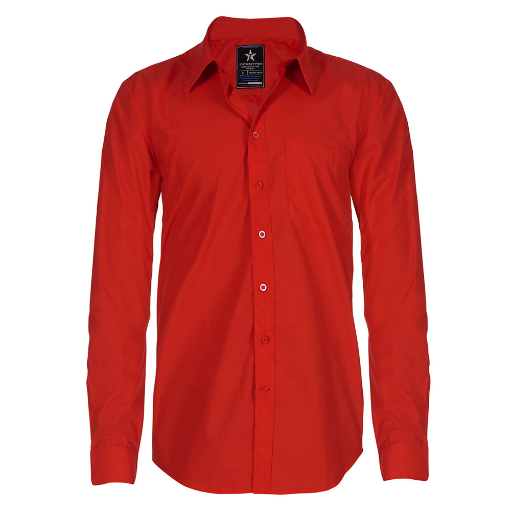 Skjorta Texstar SH19 Storlek: M, Röd