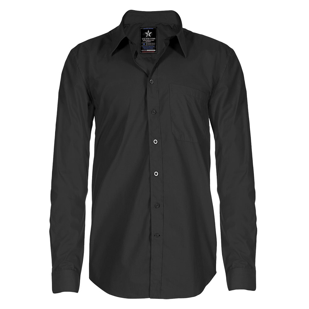 Skjorta Texstar SH19 Storlek: L, Svart