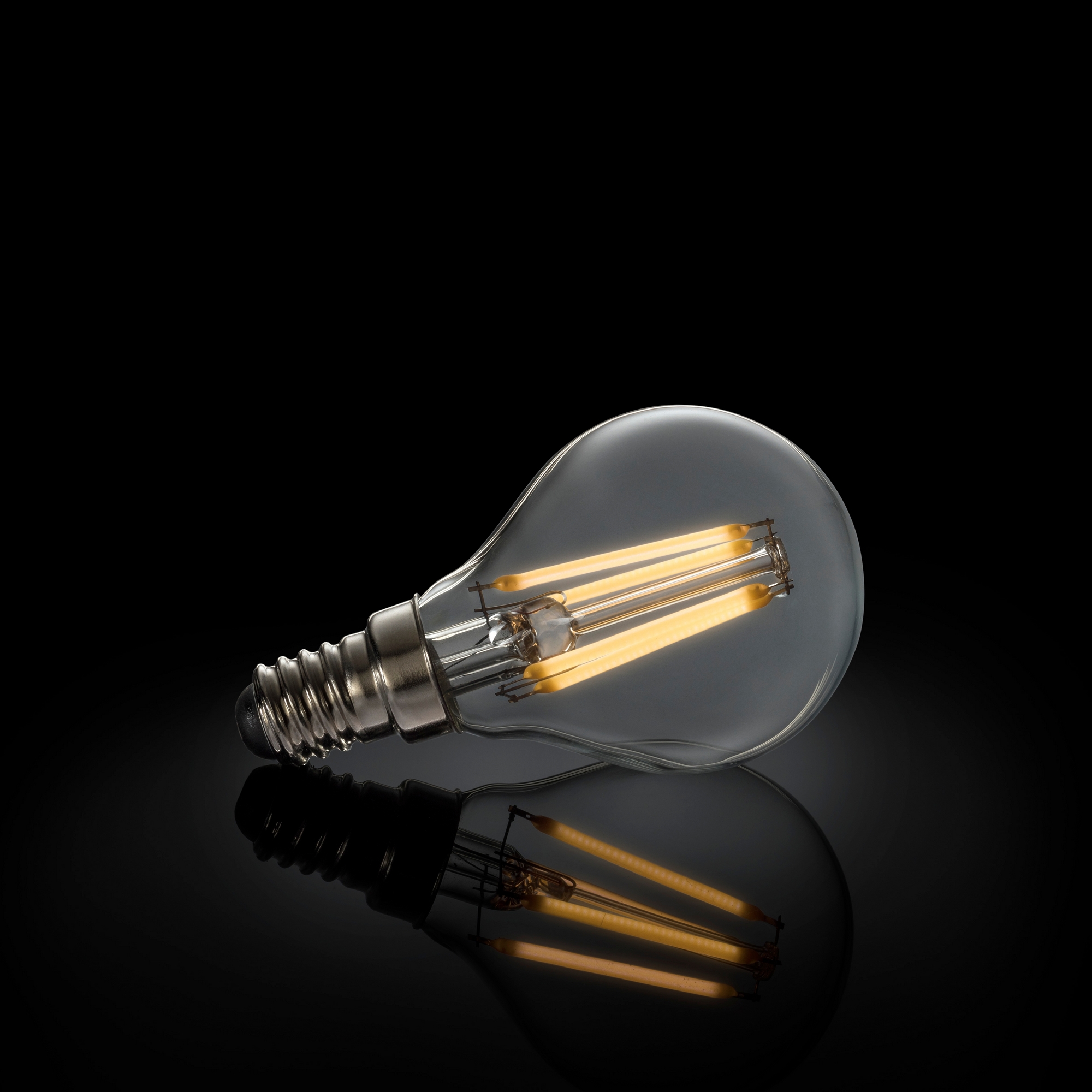 Glödlampa Gnosjö Konstsmide LED E14 45 mm Klot 4W 2200K 230V Klar utan Dimbar