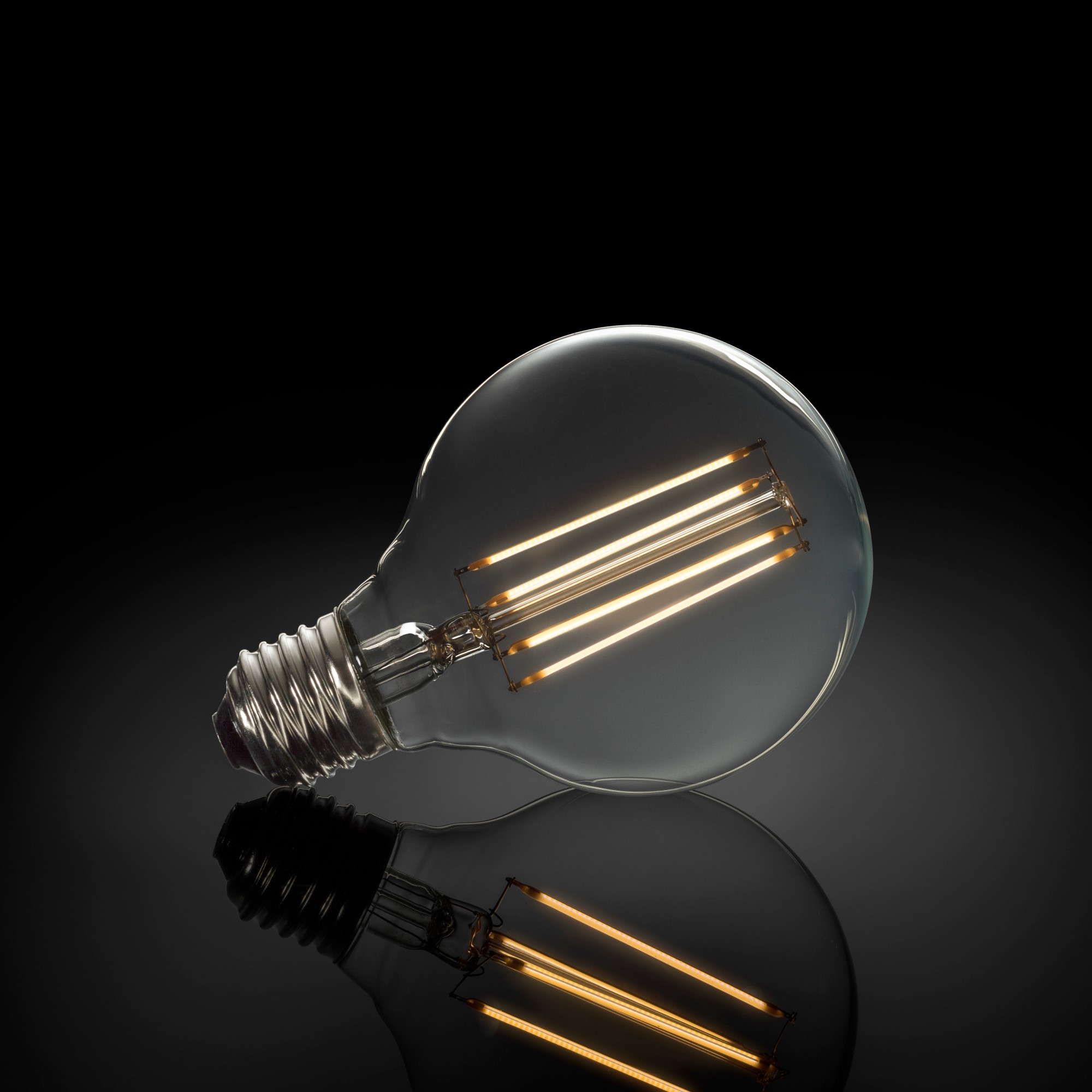 Glödlampa Gnosjö Konstsmide LED E27 80 mm Klot 4W 2200K 230V Klar