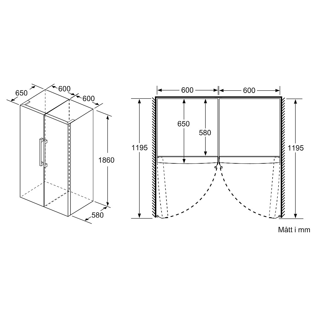 Fryseskap BOSCH GSN36CWEV Serie 4 Frittstående Hvit No Frost
