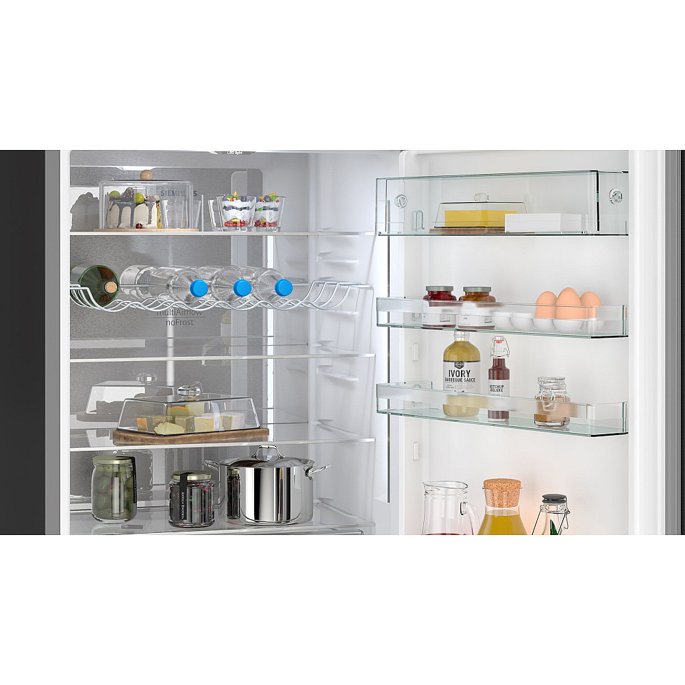 Frittstående Kjøleskap og Fryser Siemens iQ700 KG49NSBBF Med LED-Belysning 203 x 70 Cm
