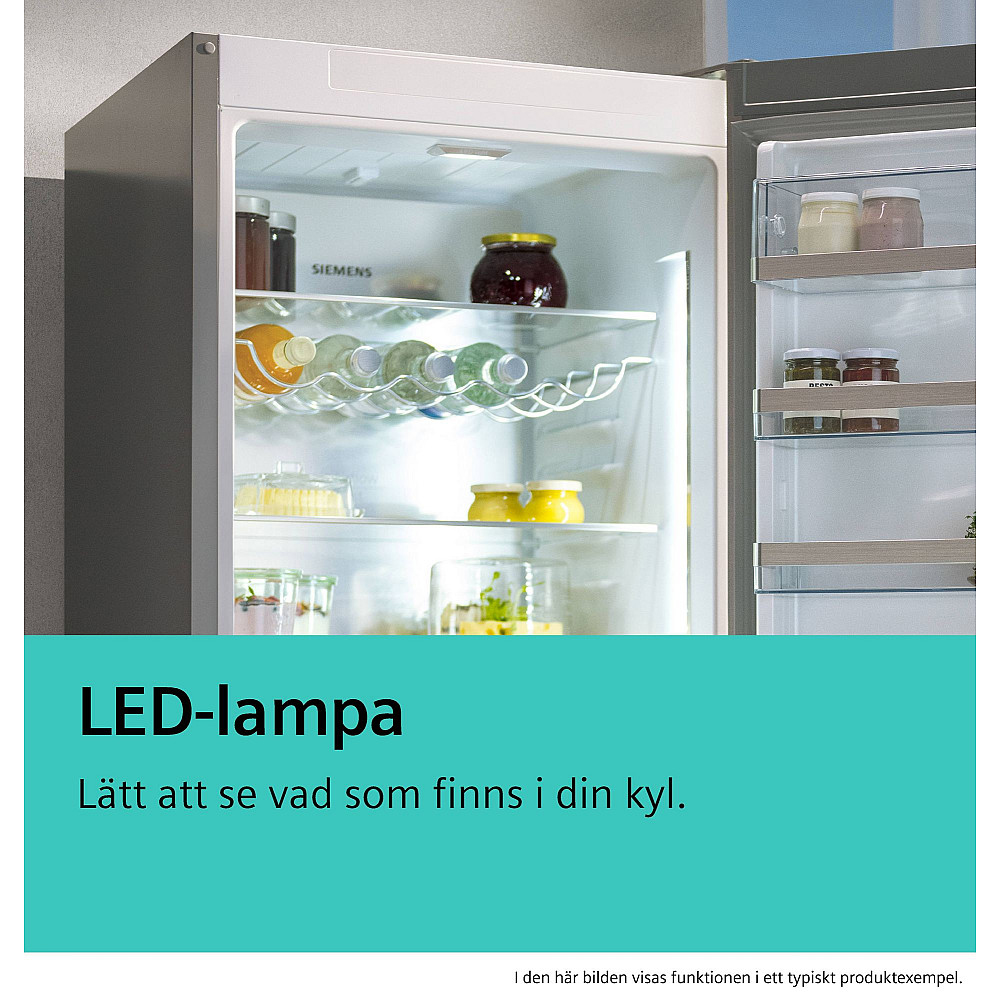 Frittstående Kjøleskap og Fryser Siemens iQ700 KG49NSBBF Med LED-Belysning 203 x 70 Cm