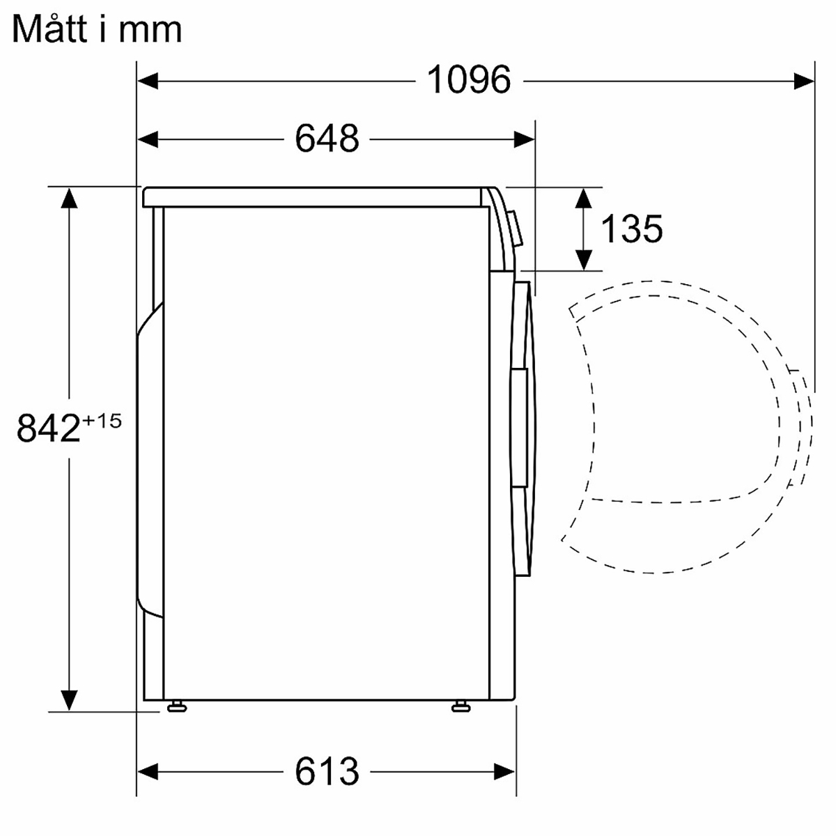 Varmepumpetørketrommel BOSCH WQH245B9SN Serie 6 Hvit