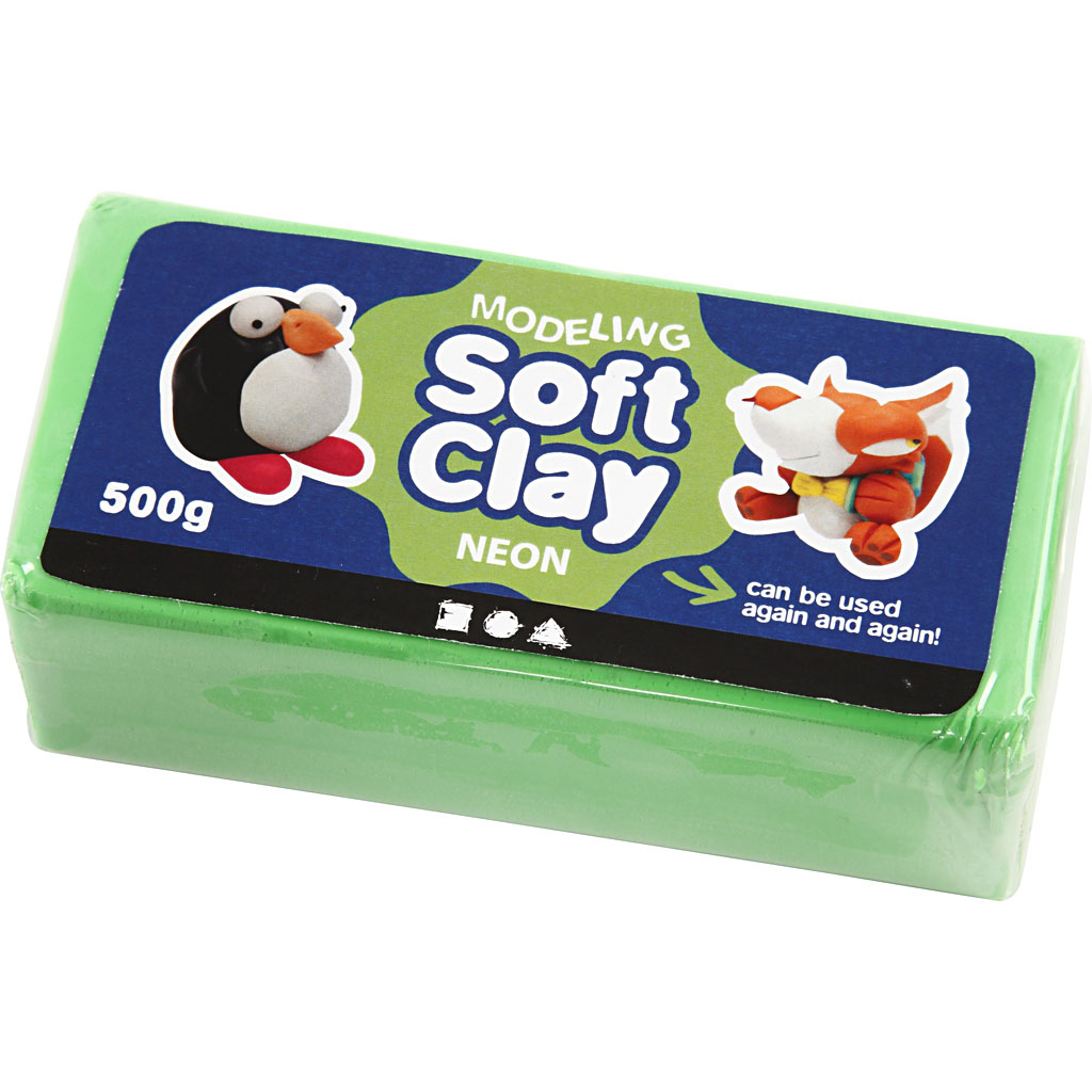 Modellervoks Creativ Company Soft Clay Str 13x6x4 cm 500 g/1 Pk