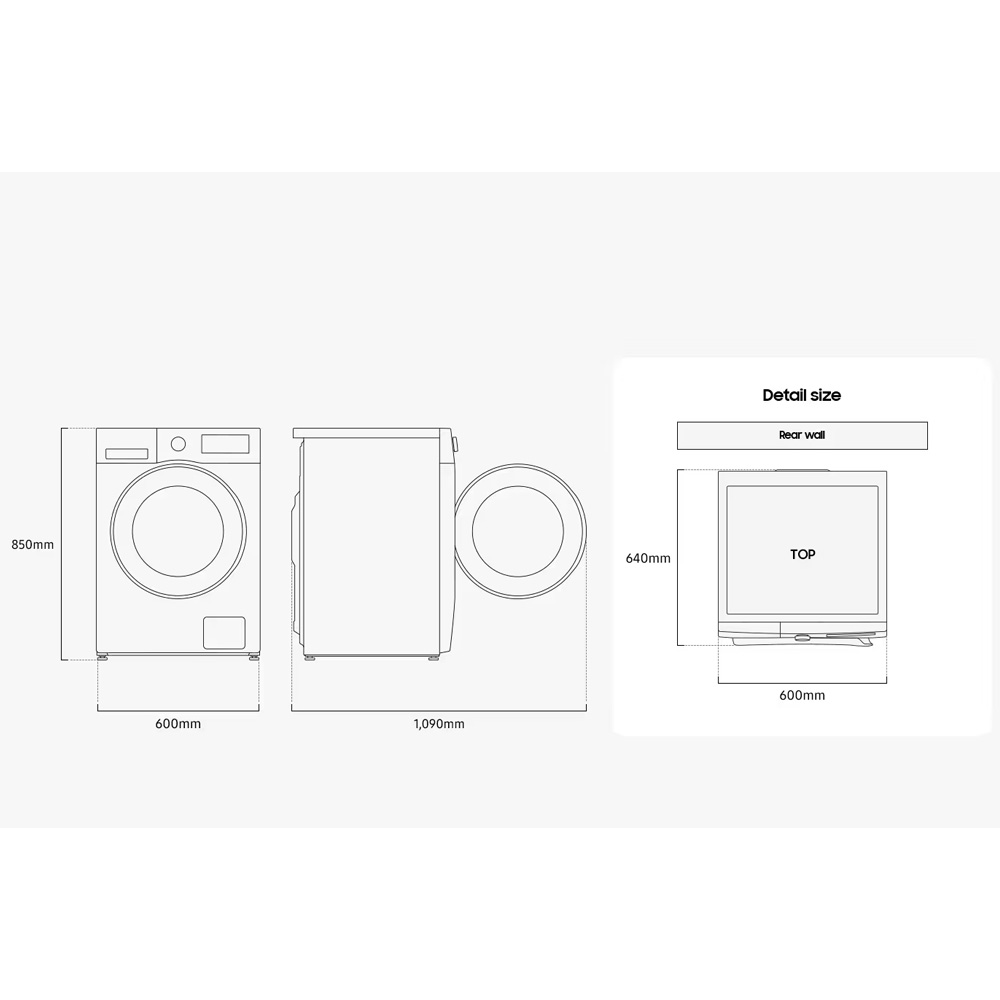 Kombinert Vask/Tørk Samsung WD11DG5B15BBEE