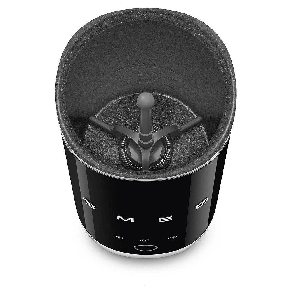 Mini Melkeskummer Smeg MFF02BLEU Høyglans Sort