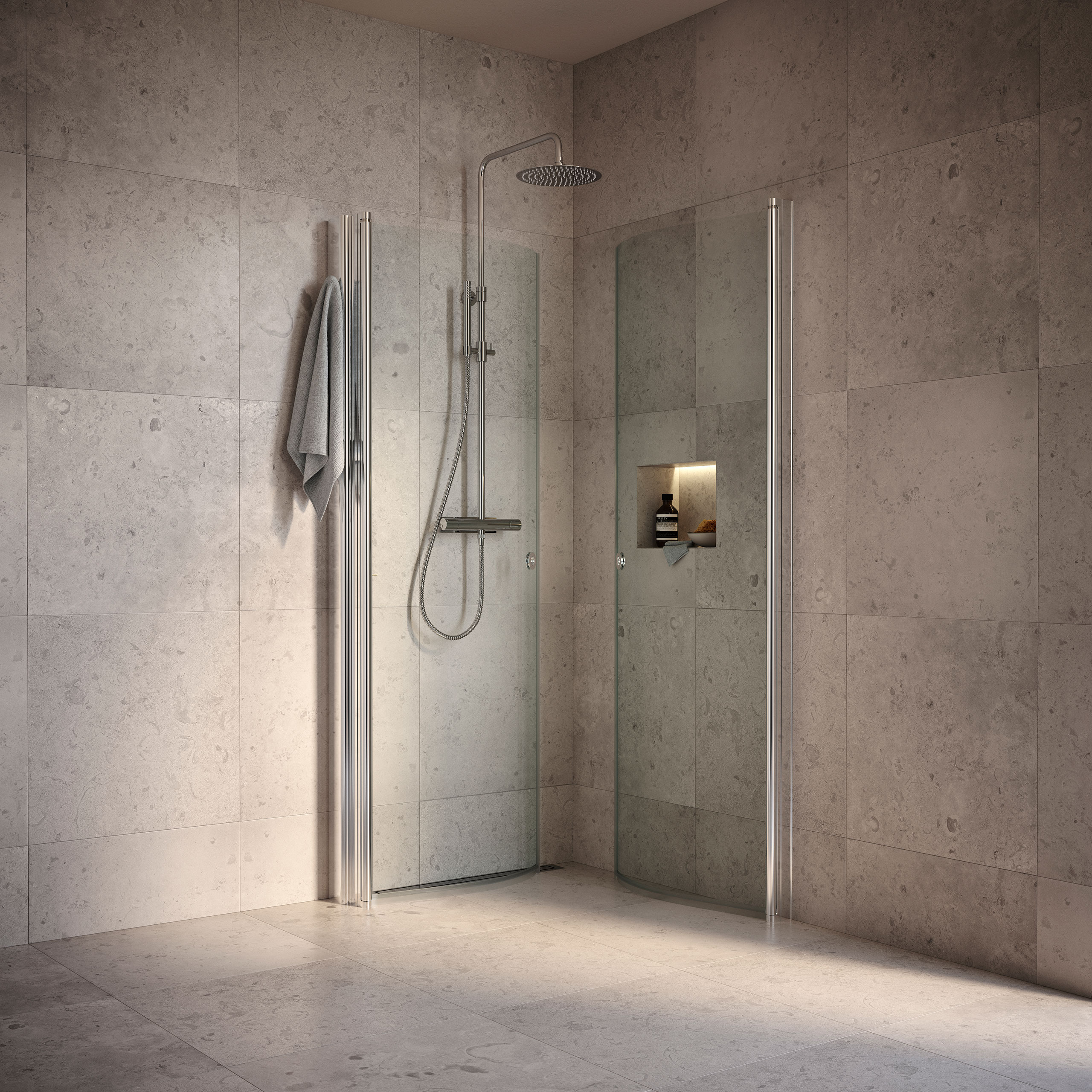 Duschpaket INR Linc Niagara inkl Duschhörn, Duschförvaring och Takduschset | badrum - duschar - duschhorn | KakelKungen