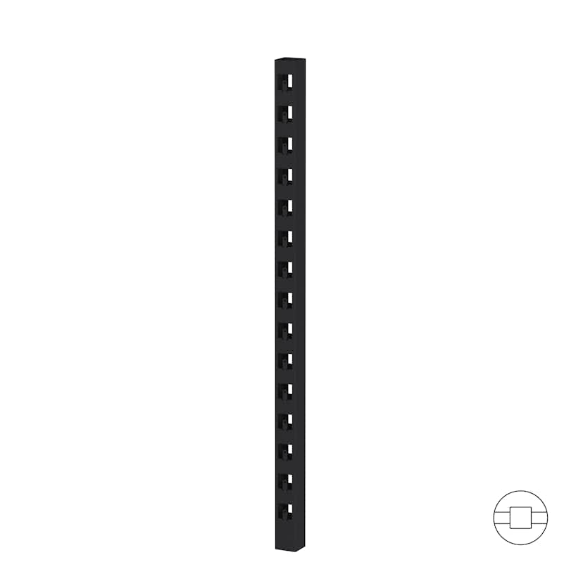 Stolpe Wernamo Design Nydala Höjd: 1470 mm, Svart, Mellanstolpe