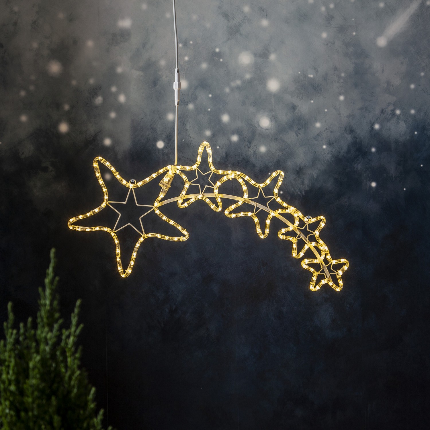 Dekorasjonsbelysning Star Trading Roterende Komet 90 cm 230V