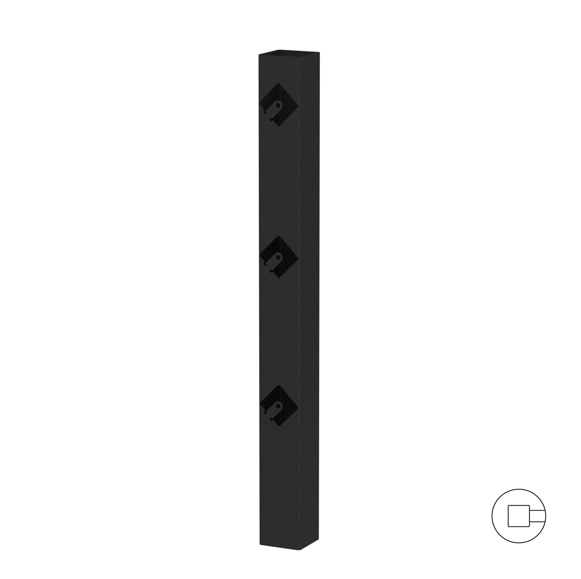 Stolpe Wernamo Design Altofta Höjd: 750 mm, Svart, Slutstolpe