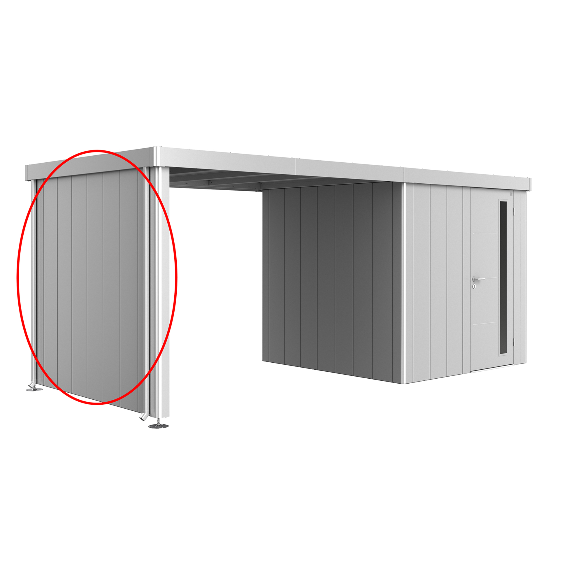 Sidevegg Biohort til Redskapsbod Neo 2A/2B/2C/2D