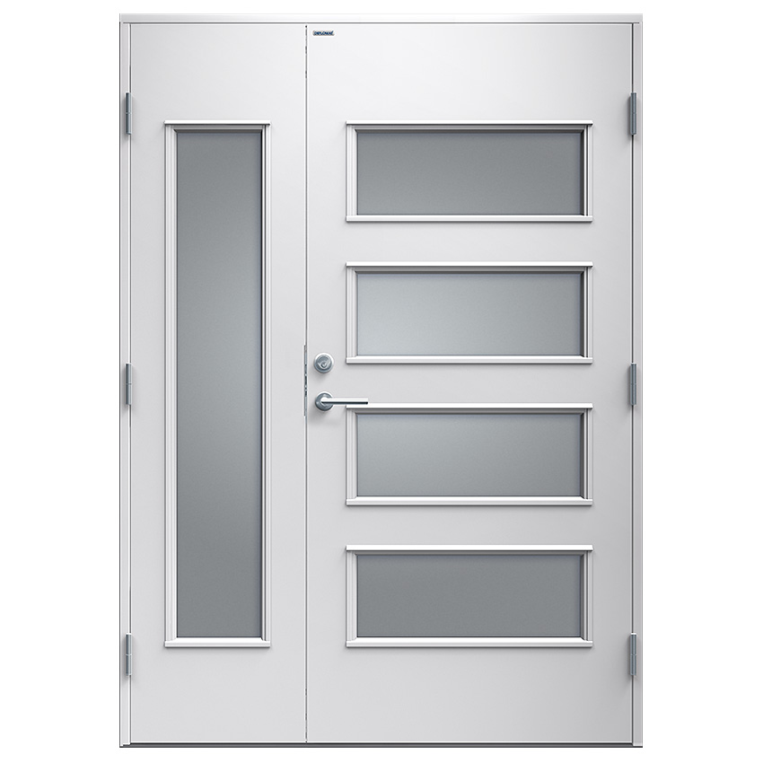 Ytterdør med Skåtefelt Diplomat Ebba Sotet Glass