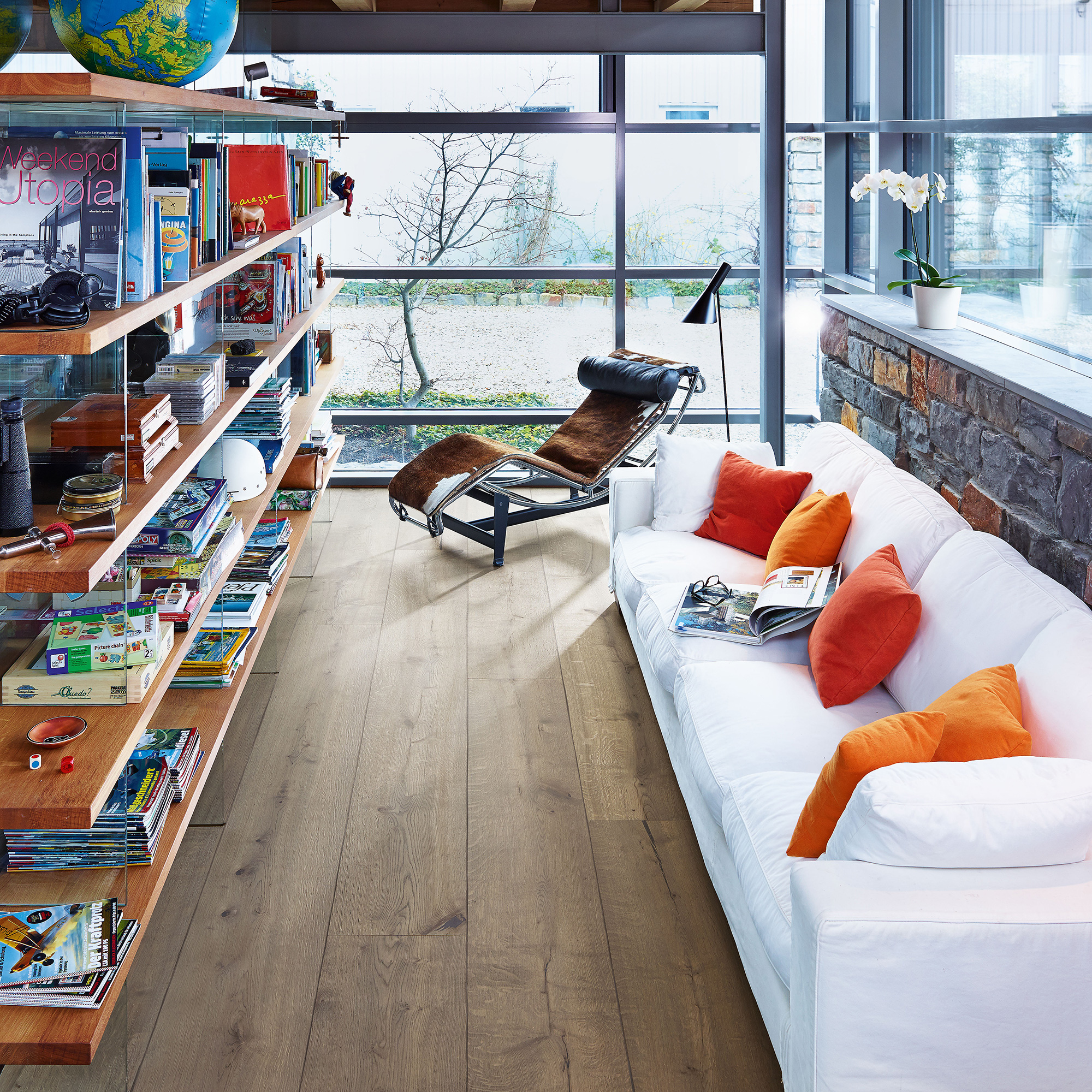 Trägolv Meister HD 400 Clay Grå Rustic Ek Borstad 8411