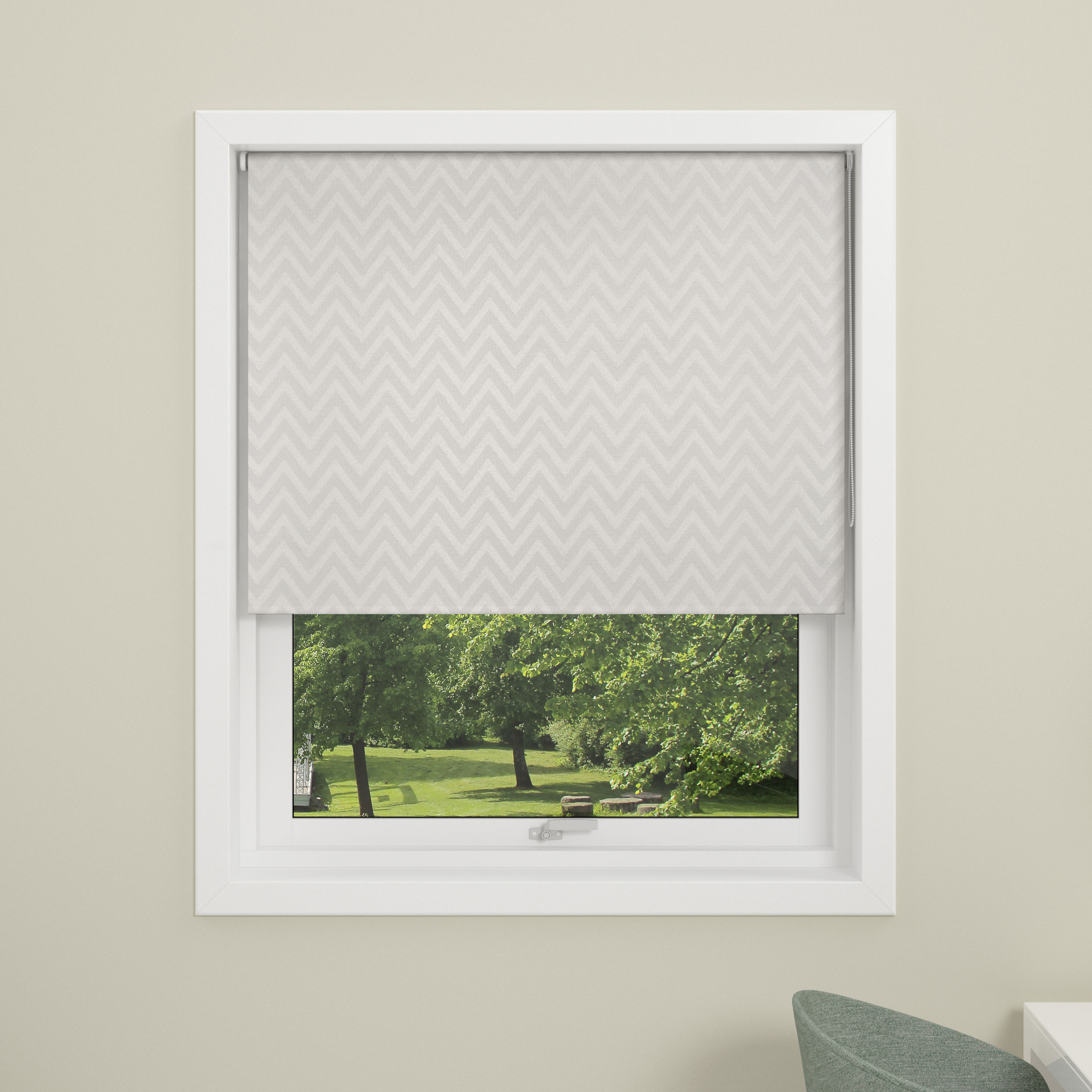 Rullegardin Debel RLB Zig Zag BO Hvit 90x210 cm