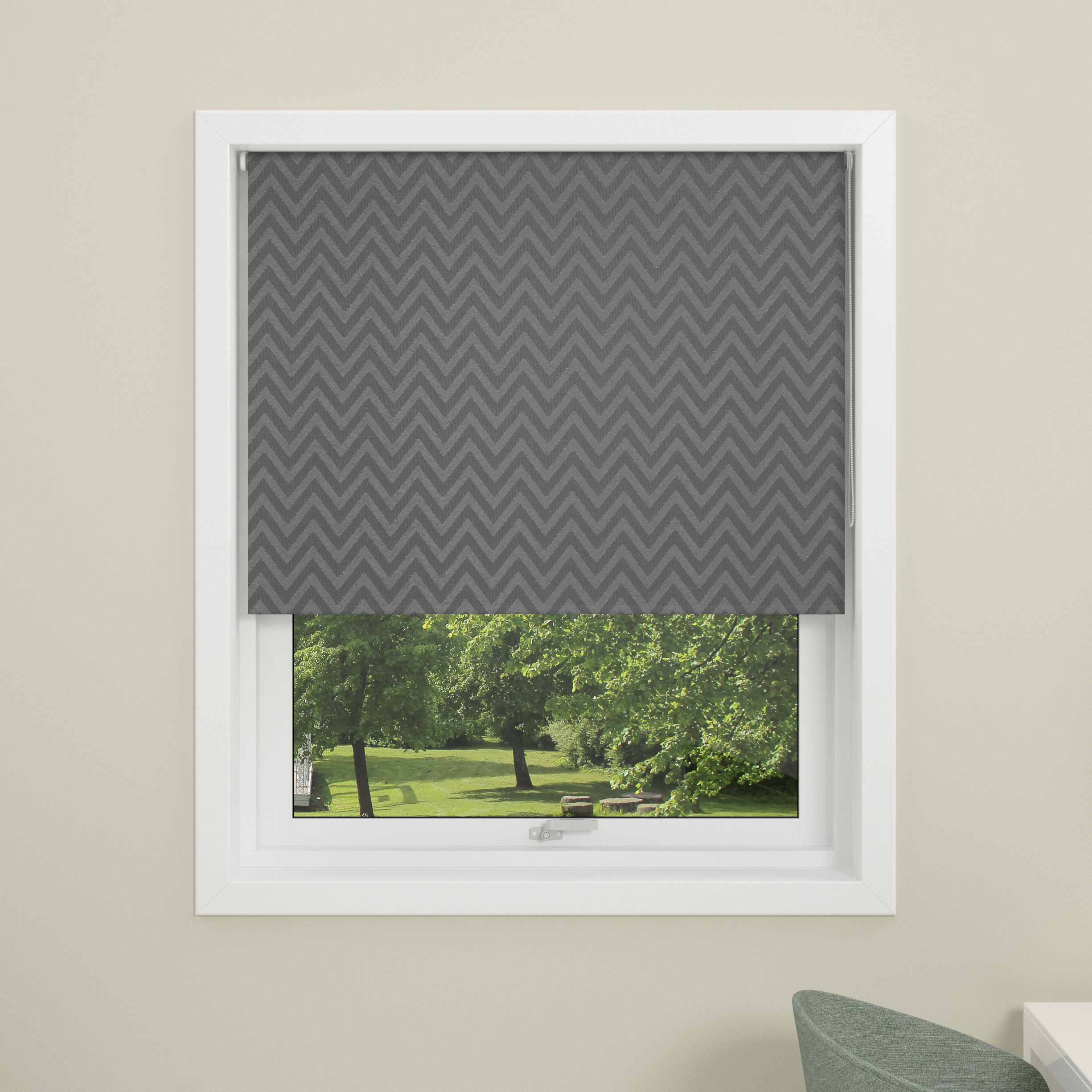 Rullegardin Debel RLB Zig Zag BO Grå 140x175 cm